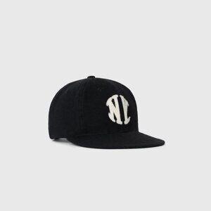 Ebbets Field Flannels Black Cap with White NY Logo